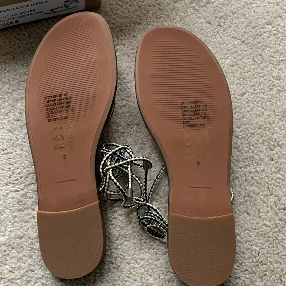 Madewell Braided Lace-up Sandals, size 8, NWT - Picture 7 of 9